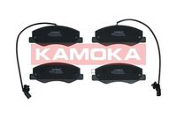 KAMOKA JQ101140 - Lado de montaje: Eje delantero<br>Contacto avisador de desgaste: con contacto avisador de desgaste<br>Sistema de frenos: Brembo<br>Ancho [mm]: 164<br>Altura [mm]: 65<br>Espesor [mm]: 18<br>Número de indicadores de desgaste [por eje]: 2<br>Longitud contacto de aviso [mm]: 110<br>