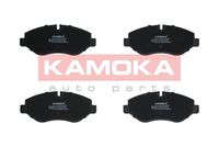 KAMOKA JQ101156 - Lado de montaje: Eje delantero<br>Homologación: R90 Homologated<br>Longitud [mm]: 163,3<br>Altura 1 [mm]: 67,1<br>Contacto avisador de desgaste: preparado para indicador desgaste<br>Espesor [mm]: 20,7<br>Sistema de frenos: Brembo<br>Número de WVA: 29229<br>