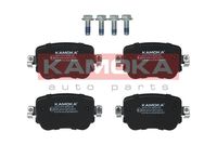 KAMOKA JQ101375 - Lado de montaje: Eje delantero<br>Contacto avisador de desgaste: con contacto avisador de desgaste<br>Contacto avisador de desgaste: con avisador acústico de desgaste<br>Artículo complementario/Información complementaria: con accesorios<br>Sistema de frenos: Lucas - TRW<br>Ancho [mm]: 160<br>Altura [mm]: 65<br>Espesor [mm]: 20<br>Número de indicadores de desgaste [por eje]: 1<br>