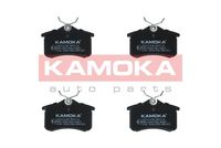 KAMOKA JQ1012166 - Lado de montaje: Eje trasero<br>Contacto avisador de desgaste: excl. contacto de avisador de desgaste<br>Sistema de frenos: Lucas - TRW<br>Ancho [mm]: 87<br>Altura [mm]: 53<br>Espesor [mm]: 15<br>