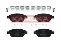 KAMOKA JQ1012952 - Lado de montaje: Eje trasero<br>Contacto avisador de desgaste: excl. contacto de avisador de desgaste<br>Sistema de frenos: Lucas - TRW<br>Ancho [mm]: 88<br>Altura [mm]: 53<br>Espesor [mm]: 17<br>