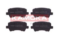 KAMOKA JQ1013836 - Lado de montaje: Eje trasero<br>Contacto avisador de desgaste: excl. contacto de avisador de desgaste<br>Artículo complementario/Información complementaria: con accesorios<br>Sistema de frenos: Lucas - TRW<br>Ancho [mm]: 95<br>Altura [mm]: 43<br>Espesor [mm]: 15<br>para diámetro disco de freno [mm]: 302<br>