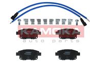 KAMOKA JQ1013860 - Lado de montaje: Eje delantero<br>Contacto avisador de desgaste: con contacto avisador de desgaste<br>Artículo complementario/Información complementaria: con accesorios<br>Sistema de frenos: Bosch<br>Ancho [mm]: 165<br>Altura [mm]: 67<br>Espesor [mm]: 19<br>Número de indicadores de desgaste [por eje]: 1<br>Longitud contacto de aviso [mm]: 200<br>