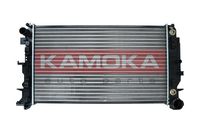 KAMOKA 7705168 - Longitud de red [mm]: 680<br>Ancho de red [mm]: 388<br>Profundidad de red [mm]: 26<br>Material aletas refrigeradoras: Aluminio<br>Material depósitos de agua (radiador): Plástico<br>Tipo radiador: Aletas refrigeración unidas mecánicamente<br>