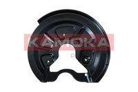 KAMOKA 1180280 - Lado de montaje: Eje trasero, derecha<br>Material: Chapa de acero<br>para diámetro disco de freno [mm]: 256<br>para OE N°: 1K0615612AB<br>