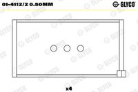 GLYCO 0141122050MM - Código de motor: 120.000<br>Nº de componente: 60005RA<br>dimensión inferior [mm]: 0,25<br>