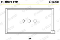 GLYCO 0141122STD - Código de motor: 120.000<br>Nº de componente: 60005RA<br>dimensión inferior [mm]: 0,5<br>