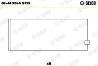 GLYCO 0141354STD - Código de motor: XD4x90<br>Nº de componente: 2870RA<br>dimensión inferior [mm]: 0,8<br>