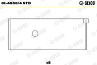 GLYCO 0145584STD - Código de motor: 170C (XN1T)<br>Nº de componente: 2865RA<br>dimensión inferior [mm]: 0,8<br>