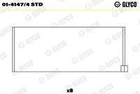 GLYCO 0141474STD - Código de motor: 14K2<br>Nº de componente: 4130RA<br>dimensión inferior [mm]: 0,25<br>