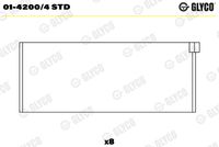 GLYCO 0142004STD - Código de motor: 162 (XUD9)<br>Nº de componente: 66725RA<br>dimensión inferior [mm]: 0,5<br>