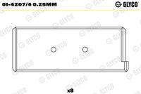 GLYCO 01-4207/4 0.25mm - Cojinete de biela