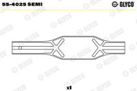 GLYCO 554025SEMI - Casquillo del cojinete, biela