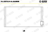 GLYCO 7135724050MM - Código de motor: OM 314.948<br>Nº de componente: 71-3572<br>dimensión inferior [mm]: 0,25<br>