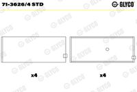 GLYCO 71-3626/4 STD - Cojinete de biela