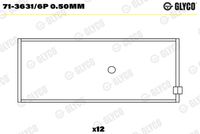 GLYCO 7136316P050MM - Código de motor: DKTD 1160<br>Nº de componente: 71-3631<br>dimensión inferior [mm]: 0,25<br>