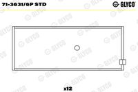 GLYCO 7136316PSTD - Código de motor: DKTD 1160<br>Nº de componente: 71-3631<br>dimensión inferior [mm]: 0,5<br>