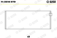 GLYCO 713645STD - Código de motor: OM 602.980<br>Ancho [mm]: 21,8<br>Superficie: Pulverización catódica (atomización)<br>Artículo complementario / información complementaria 2: Dorso de acero revestido de bronce<br>Nº de componente: 71-3645<br>para un diám. de eje de [mm]: 47,95<br>diám. del eje [mm]: 47,96<br>para diám. carcasa de [mm]: 51,6<br>Diám. carcasa [mm]: 51,62<br>para un juego de cojinete de [mm]: 0,02<br>juego del cojinete [mm]: 0,07<br>dimensión inferior [mm]: 0,25<br>