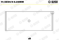 GLYCO 71-3694/4 0.25mm - Cojinete de biela