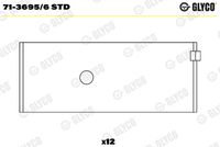 GLYCO 7136956STD - Cojinete de biela