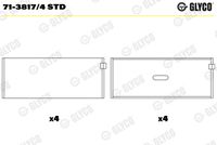 GLYCO 7138174STD - Código de motor: M 111.945<br>Nº de componente: 71-3817<br>dimensión inferior [mm]: 0,25<br>