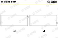 GLYCO 713835STD - Código de motor: OM 541.921<br>Nº de componente: 71-3835<br>Versión: upper half bearing<br>dimensión inferior [mm]: 0,5<br>