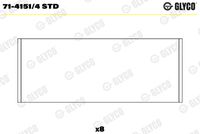 GLYCO 7141514STD - Código de motor: RFN<br>Nº de componente: 4160CP<br>dimensión inferior [mm]: 0,5<br>