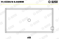 GLYCO 7143856050MM - Código de motor: 8210.42K.<br>Ancho [mm]: 41,25<br>Artículo complementario / información complementaria 2: Dorso de acero con bronce sinterizado<br>Nº de componente: 66520CP<br>Versión: With oil hole<br>para un diám. de eje de [mm]: 84,71<br>diám. del eje [mm]: 84,74<br>para diám. carcasa de [mm]: 88,48<br>Diám. carcasa [mm]: 88,5<br>para un juego de cojinete de [mm]: 0,14<br>juego del cojinete [mm]: 0,14<br>dimensión inferior [mm]: 0,25<br>