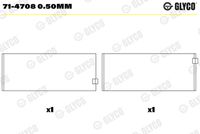 GLYCO 714708050MM - Código de motor: ISBe-150<br>Procesamiento: craqueado<br>Nº de componente: 71-4573<br>Nº de componente: 71-4708<br>Versión: connecting rod<br>dimensión inferior [mm]: 0,25<br>