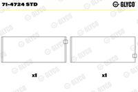 GLYCO 714724STD - Código de motor: OM 651.940<br>Nº de componente: 71-4724<br>sobremedida [mm]: 0,25<br>dimensión inferior [mm]: 0,25<br>