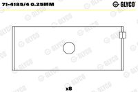 GLYCO 7141854025MM - Cojinete de biela