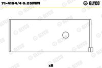 GLYCO 7141944025MM - Cojinete de biela