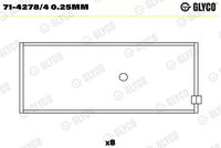 GLYCO 7142784025MM - Código de motor: RF5C<br>Espesor [mm]: 1,509<br>Ancho [mm]: 21,1<br>Diámetro exterior [mm]: 53,99<br>para un diám. de eje de [mm]: 50,93<br>para diám. carcasa de [mm]: 53,99<br>Diám. carcasa [mm]: 54,01<br>Se requiere adicionalmente artículo Nº: BM1005<br>Se requiere adicionalmente artículo Nº: BT3003<br>para diámetro de abertura hasta [mm]: 50,95<br>