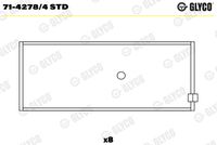 GLYCO 7142784STD - Código de motor: RF5C<br>Nº de componente: 3975P<br>dimensión inferior [mm]: 0,5<br>