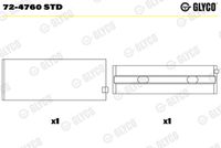 GLYCO 724760STD - Código de motor: OM 926.996<br>Nº de componente: 72-4760<br>Nº de componente: G-188<br>dimensión inferior [mm]: 0,5<br>