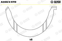 GLYCO A3082STD - Código de motor: YD22DDT<br>Diámetro exterior [mm]: 88<br>para un diám. de eje de [mm]: 69,75<br>para diám. carcasa de [mm]: 88<br>Diám. carcasa [mm]: 88,25<br>Se requiere adicionalmente artículo Nº: BB2000<br>Se requiere adicionalmente artículo Nº: BM1000<br>para diámetro de abertura hasta [mm]: 70<br>