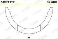 GLYCO A3212STD - Disco distanciador, cigüeñal