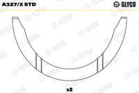 GLYCO A3272STD - Código de motor: G4NC<br>para un diám. de eje de [mm]: 61<br>para diám. carcasa de [mm]: 80,75<br>Diám. carcasa [mm]: 81<br>Se requiere adicionalmente artículo Nº: BB2129<br>Se requiere adicionalmente artículo Nº: BM1120<br>para diámetro de abertura hasta [mm]: 61,25<br>