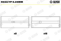 GLYCO H0227P025MM - Código de motor: WS 242 M<br>nº de motor desde: 65302<br>Versión: F Series<br>Posición/Grado: 1<br>Posición/Grado: 2,3,5,6<br>Posición/Grado: 4,7<br>Nº de componente: 72-3632<br>Nº de componente: 72-3633<br>Nº de componente: 72-3634<br>