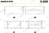 GLYCO H0255STD - Código de motor: EG<br>Nº de componente: 02-3085L<br>Nº de componente: 02-3085U<br>Nº de componente: 02-3086HL<br>Nº de componente: 02-3086HU<br>dimensión inferior [mm]: 0,25<br>