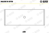 GLYCO H0395STD - Código de motor: LRB<br>año construcción desde: 01/1988<br>Posición/Grado: 1-5<br>Nº de componente: 02-3734<br>dimensión inferior [mm]: 0,25<br>