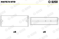 GLYCO H0795STD - Código de motor: CFFB<br>año construcción hasta: 11/2011<br>Posición/Grado: 1-5<br>Nº de componente: 72-3931<br>dimensión inferior [mm]: 0,5<br>