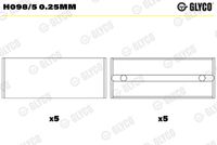 GLYCO H0985025MM - Cojinete de cigüeñal