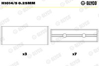 GLYCO H10145025MM - Cojinete de cigüeñal