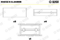 GLYCO H1018/5 0.25mm - Cojinete de cigüeñal