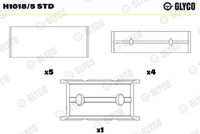 GLYCO H10185STD - Código de motor: 4HH (P22DTE)<br>Nº de componente: 02-4067<br>Nº de componente: 02-4068<br>Nº de componente: 02-4069<br>Nº de componente: 02-4070H<br>dimensión inferior [mm]: 0,5<br>