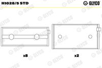 GLYCO H10285STD - Cojinete de cigüeñal