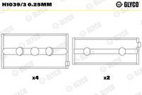 GLYCO H10393025MM - Código de motor: 09 NCA<br>Espesor [mm]: 1,838<br>para un diám. de eje de [mm]: 50,77<br>para diám. carcasa de [mm]: 54,5<br>Diám. carcasa [mm]: 54,52<br>Se requiere adicionalmente artículo Nº: BB2038<br>para diámetro de abertura hasta [mm]: 50,79<br>