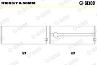 GLYCO H10537050MM - Código de motor: TD 122 FK<br>Ancho [mm]: 37,1<br>Posición/Grado: 1;2;3;4;5;6;7<br>Artículo complementario / información complementaria 2: Dorso de acero con bronce sinterizado<br>Nº de componente: 66616CP<br>para un diám. de eje de [mm]: 107,92<br>diám. del eje [mm]: 107,94<br>para diám. carcasa de [mm]: 113,04<br>Diám. carcasa [mm]: 113,06<br>para un juego de cojinete de [mm]: 0,07<br>juego del cojinete [mm]: 0,14<br>dimensión inferior [mm]: 0,25<br>