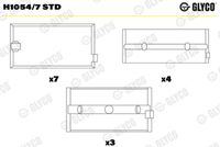 GLYCO H10547STD - Código de motor: MIDR 06.35.40 N/3<br>Posición/Grado: 1,4,7<br>Posición/Grado: 2,3,5,6<br>Nº de componente: 2977CP<br>Nº de componente: 66731CP<br>dimensión inferior [mm]: 0,5<br>